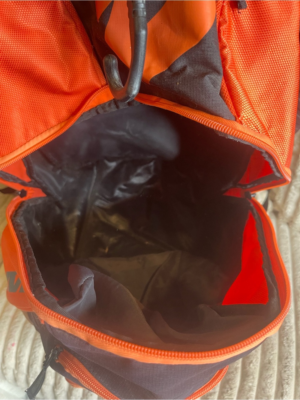 DeMarini Voodoo Baseball Softball Equipment Backpack Black Orange - Picture 8 of 11